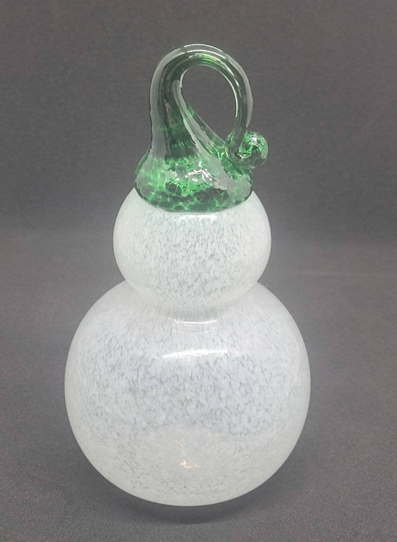 Glass Snowman Ornament by Irene Szarek