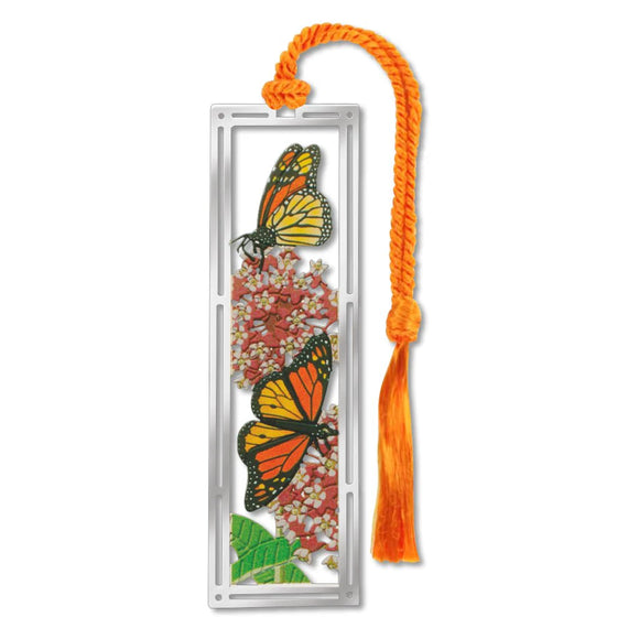 Monarchs & Milkweed Metal Bookmark