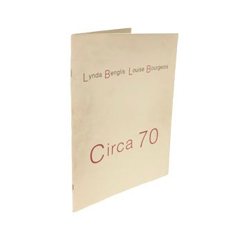 Catalog pamphlet cover for Circa 70 exhibition.