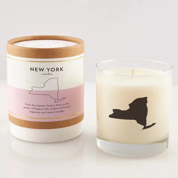 New York Soy Candle Rock Glass