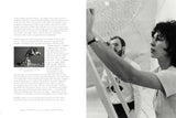 Inside spread with black and white photos of Linda Benglis and her art.