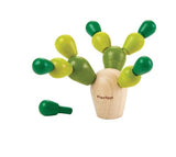 Small smooth-rounded wooden cactus pieces in green and yellow.