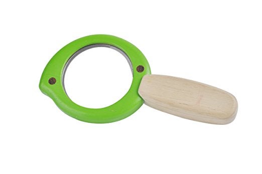 Childs magnifier with wooden handle.