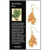 White Oak Leaf In Fall Earrings